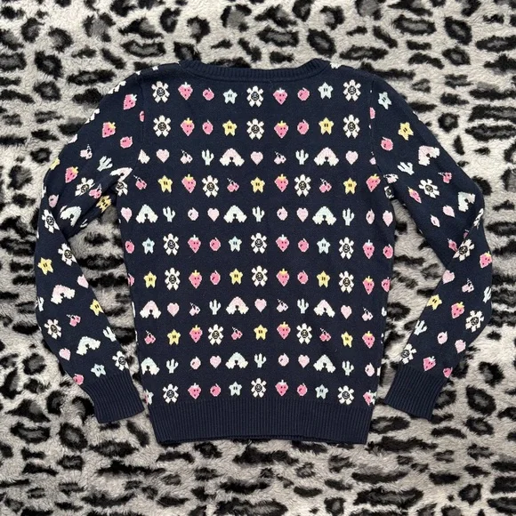 Saks Fifth Avenue Navy Patterned Sweater - Picture 6 of 6